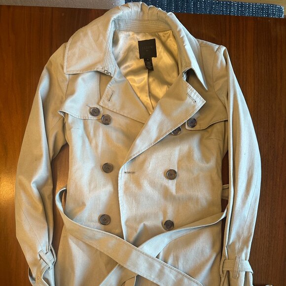 JCrew trenchcoast - vintage khaki womens size 4 - Picture 1 of 4